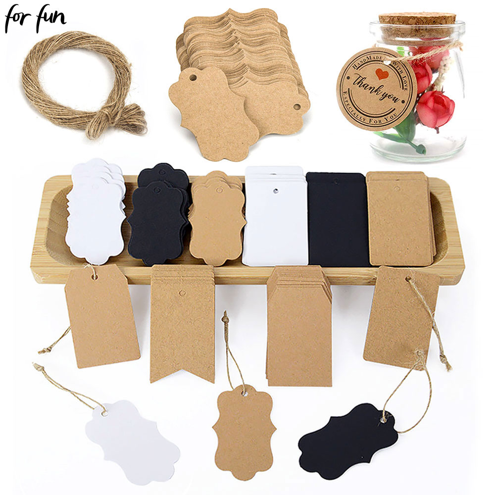 Kraft Hang Tag - Voor Fun 100 STKS Kraftpapier Tags