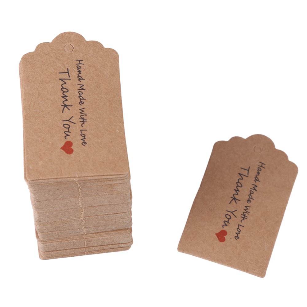 100 stuks handgemaakte kraftpa - Kraft Hang Tag recensie en prijs