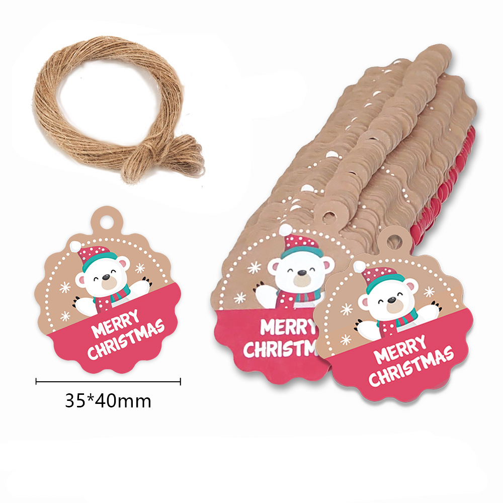 100 Stuks Vrolijke Kerst Tags  - Kraft Hang Tag recensie en prijs