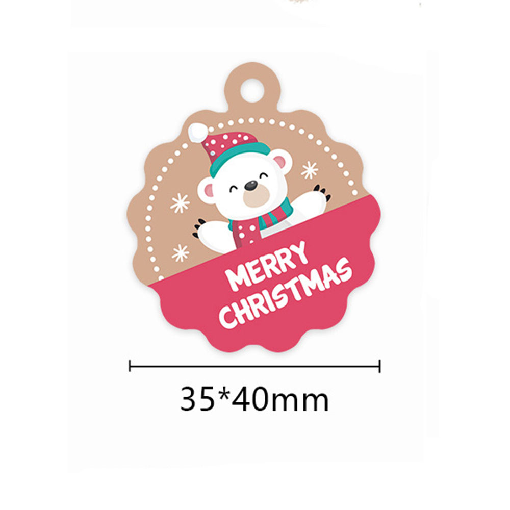 100 Stuks Vrolijke Kerst Tags  - Kraft Hang Tag recensie en prijs