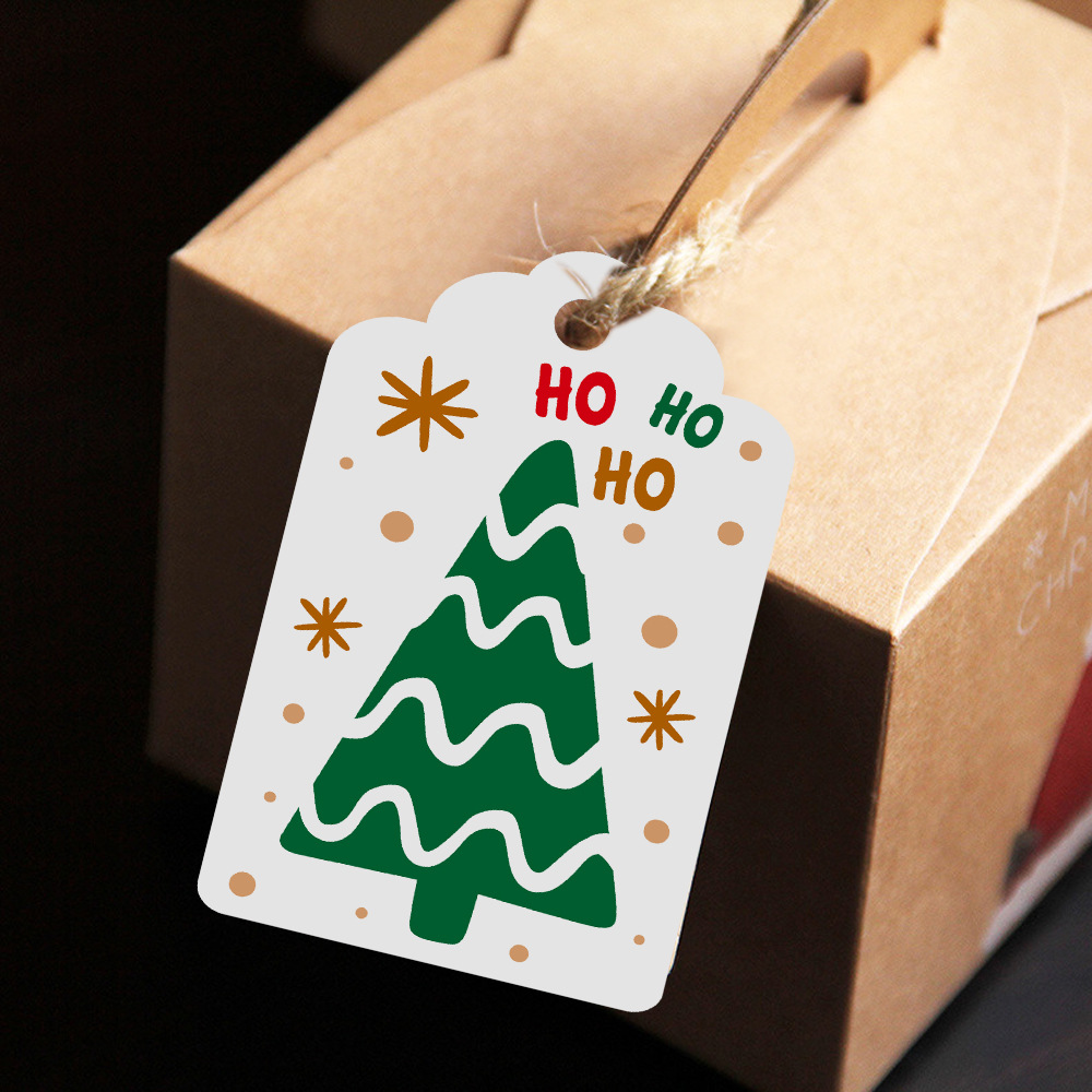 100 Stuks Vrolijke Kerst Tags  - Kraft Hang Tag recensie en prijs