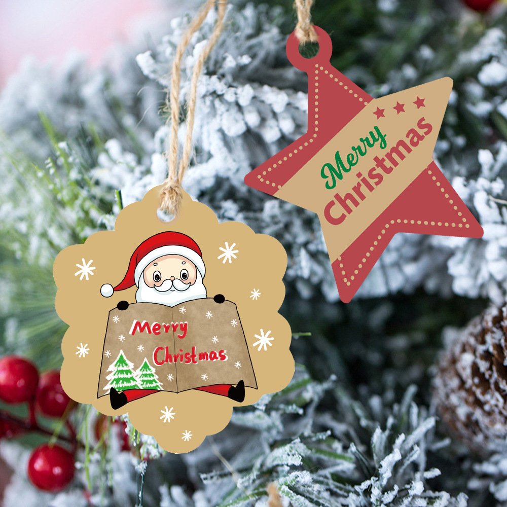 100 Stuks Vrolijke Kerst Tags  - Kraft Hang Tag recensie en prijs